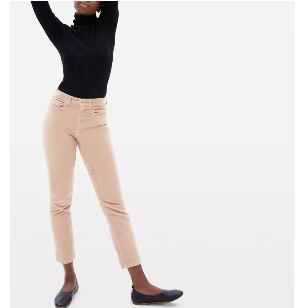 Everlane Baby Cord The Cheeky Straight Regular Corduroy Pants Petal Pink Size 30